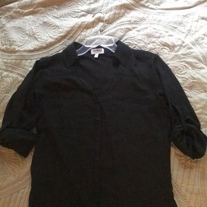 Women’s black button up